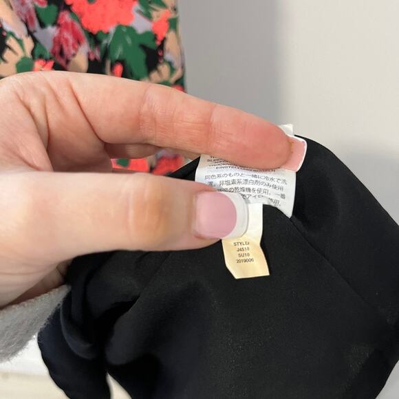 J. Crew Pink & Black Floral Dress Size 10 - Picture 5 of 6